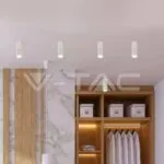 V-TAC VT-8946 GU10 Отливка Външен Монтаж Подвижна Бяла