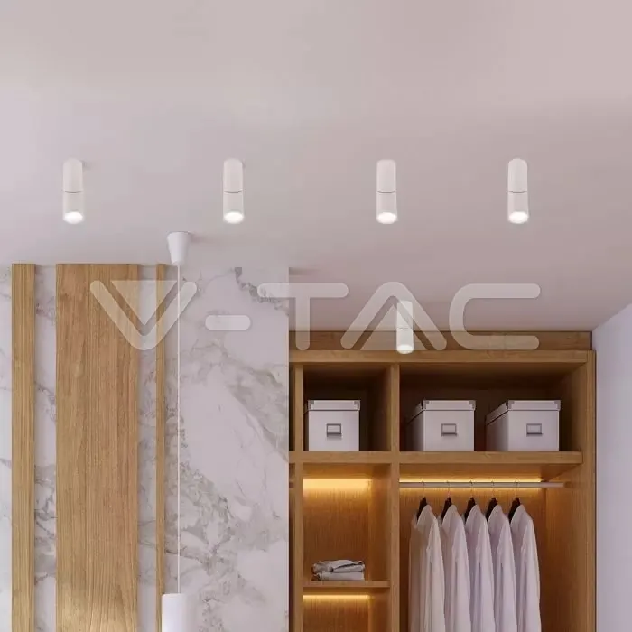 V-TAC VT-8946 GU10 Отливка Външен Монтаж Подвижна Бяла