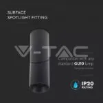V-TAC VT-8947 GU10 Отливка Външен Монтаж Подвижна Черна
