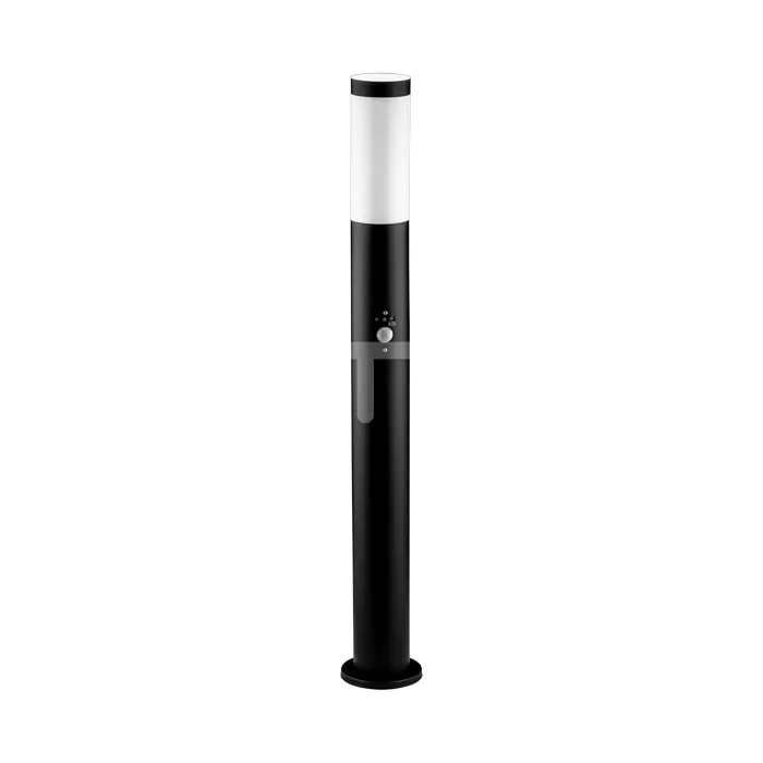 V-TAC VT-8984 Е27 Градинска Лампа 80cm PIR Сензор Неръждавейка Стомана Черен IP44