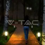 V-TAC VT-8985 Е27 Градинска Лампа 45cm PIR Сензор Неръждавейка Стомана Черен IP44