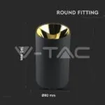 V-TAC VT-8996 GU10 Корпус Кръг Черно Златно