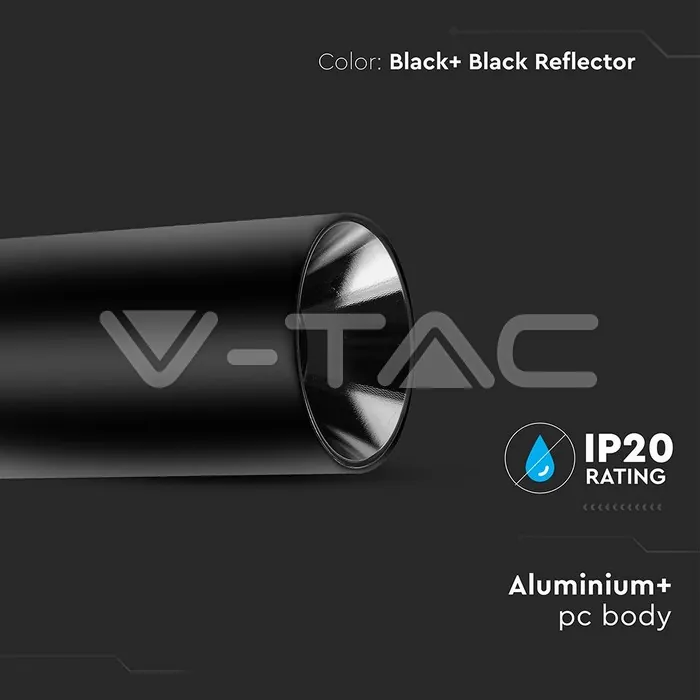 V-TAC VT-8999 GU10 Корпус Кръг Черно