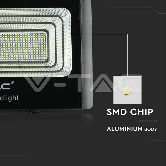 V-TAC VT-94026 40W LED Прожектор с Фотоволтаичен Панел 6000K