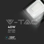 V-TAC VT-94026 40W LED Прожектор с Фотоволтаичен Панел 6000K