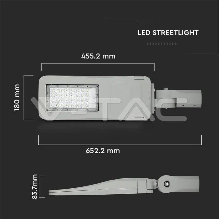 V-TAC VT-953 LED Улична Лампа SAMSUNG Чип 50W 5000K Invventrics Driver Class I 140 lm/W