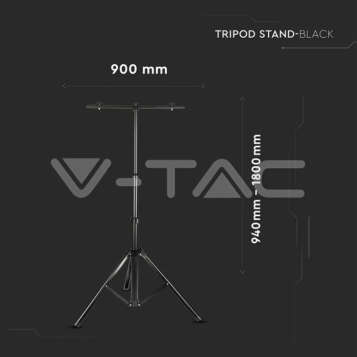 V-TAC VT-9546 Статив за Прожектор черен Цвят