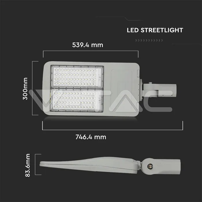 V-TAC VT-955 LED Улична Лампа SAMSUNG Чип 150W 5700K КЛАС I 140 lm/W