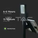 V-TAC VT-95509 50W Улична Лампа Соларна 6000К