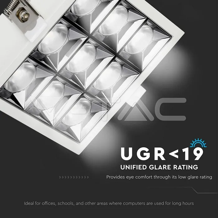 V-TAC VT-984 LED Луна SAMSUNG Чип 36W Рефлектор UGR