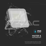 V-TAC VT-9893 50W LED Прожектор Черно Тяло 6500K 185lm/W