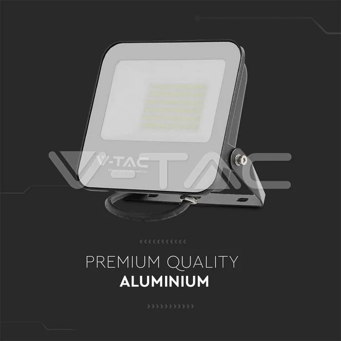 V-TAC VT-9893 50W LED Прожектор Черно Тяло 6500K 185lm/W