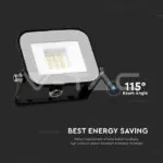 V-TAC VT-10010 10W LED Прожектор SAMSUNG Чип PRO-S Сиво Тяло 3000К