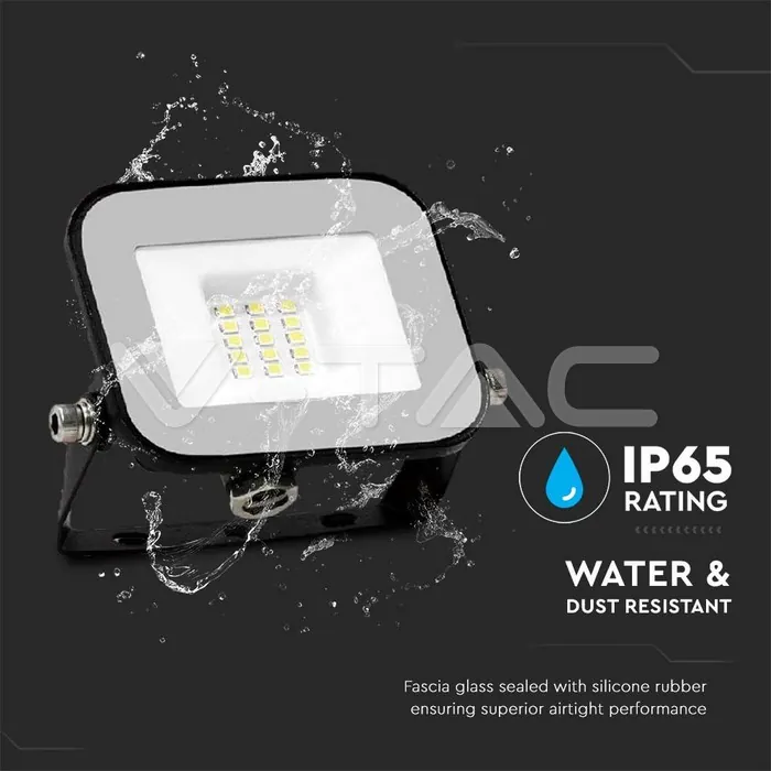 V-TAC VT-10010 10W LED Прожектор SAMSUNG Чип PRO-S Сиво Тяло 3000К