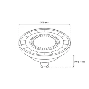 Milagro AR8037 КРУШКА AR111 - 6W GU10 4000K / Черна