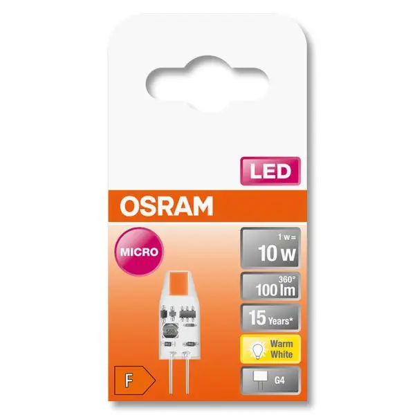 Osram 4058075523098 ЛЕД Лампа PIN MICRO 1W 2700K G4