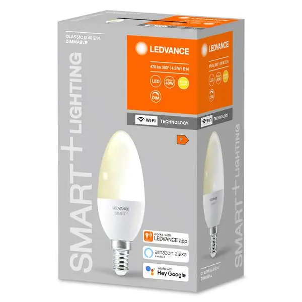 Osram 4058075485532 ЛЕД Лампа SMART WiFi Candle 40 4.9W 2700K E14