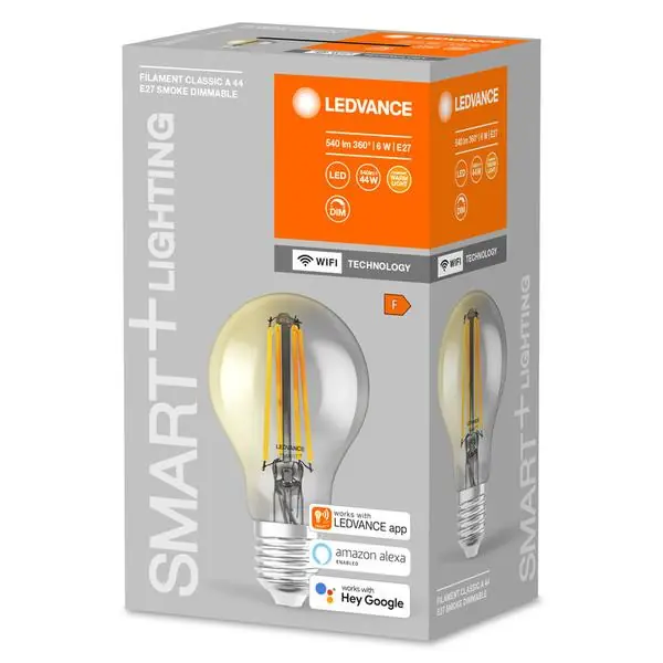 Osram 4058075609815 ЛЕД SMART Филамент Лампа Classic Димираща 44 6W 2500K E27
