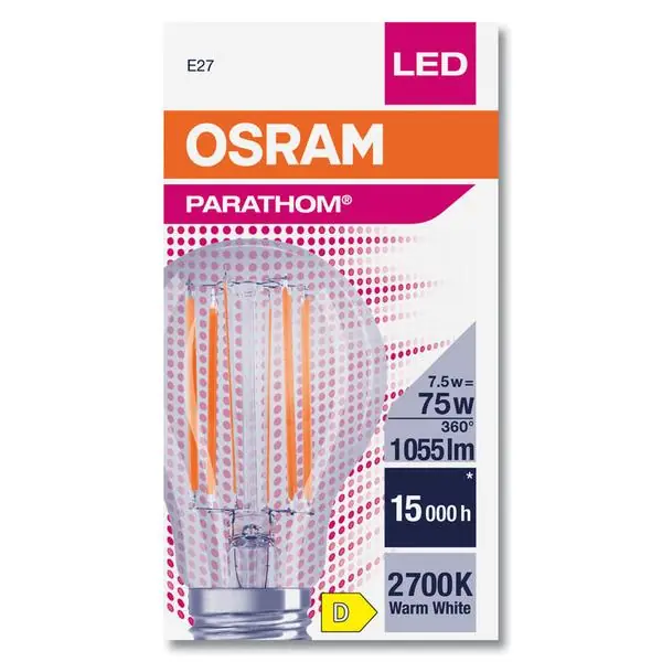 Osram 4058075591677 ЛЕД Лампа P CLAS A 75 7.5W 2700K E27