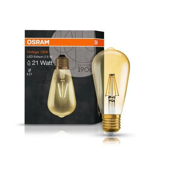 Osram 4058075808706 Винтидж ЛЕД Лампа 1906 EDISON 2.5W 2400K E27