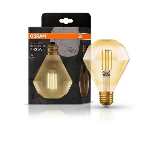Osram 4058075091955 Винтидж ЛЕД Лампа 1906 Diamond CL 4W 2400K E27