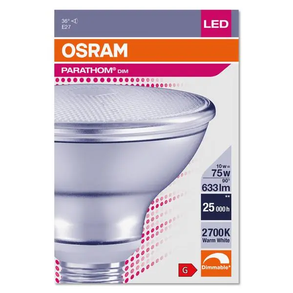 Osram 4058075264304 ЛЕД Лампа P PAR30 75 10W 2700K E27