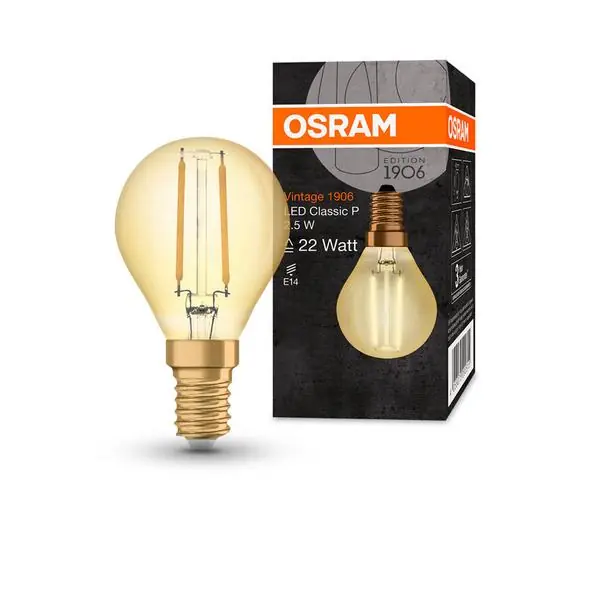 Osram 4058075290815 Винтидж ЛЕД Лампа 1906 CLAS P 2.5W 2400K E14