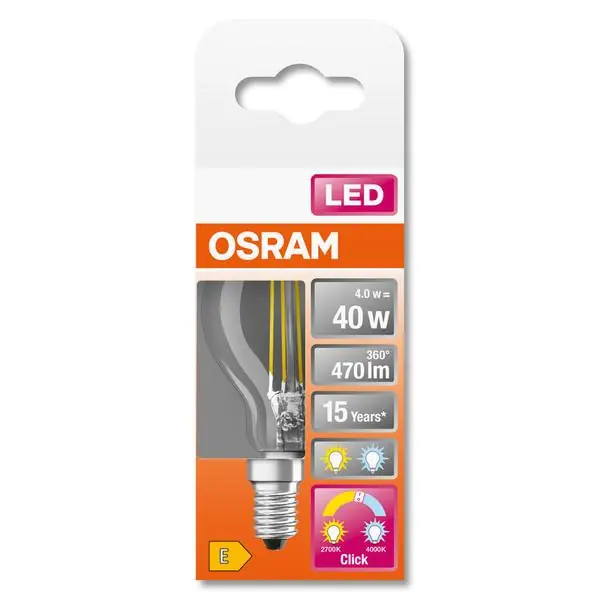 Osram 4058075434745 ЛЕД Лампа ST PLUS ACT REL CLAS P 4W 2700K 4000K E14