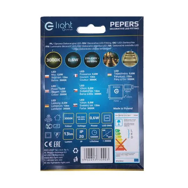 Milagro EKS0903 PEPERS Топъл цвят 3000K
