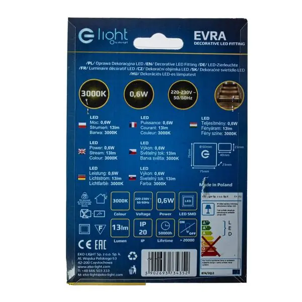 Milagro EKS4352 EVRA Топъл цвят 3000K