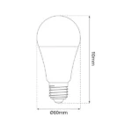 Milagro EKSM6659 Wi-FI A60 8W E27 Smart Tuya RGB+CCT+DIM LED крушка