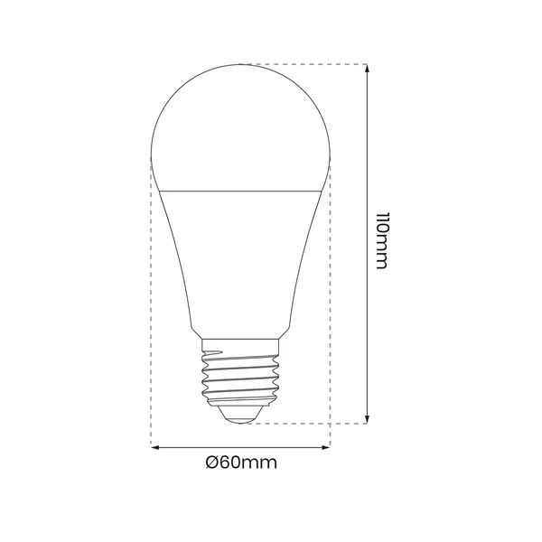 Milagro EKSM6659 Wi-FI A60 8W E27 Smart Tuya RGB+CCT+DIM LED крушка