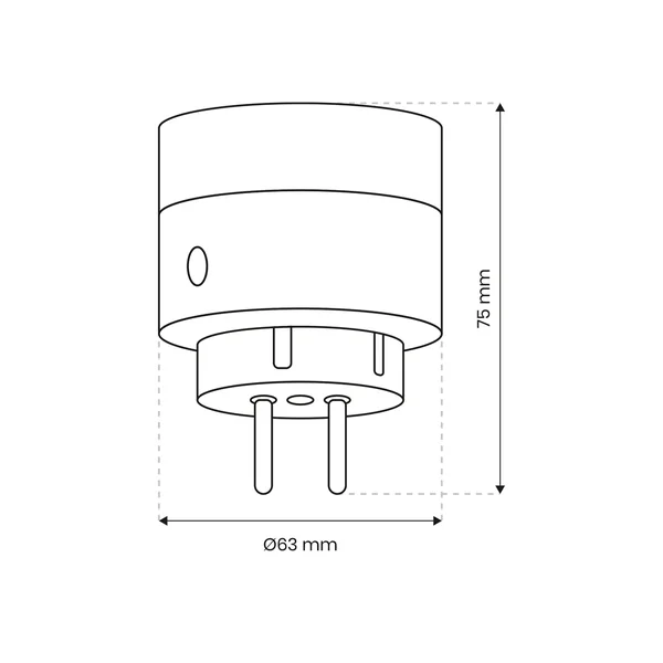 Milagro EKSM7473 Tuya Smart Wi-Fi Plug Single 10A IP20