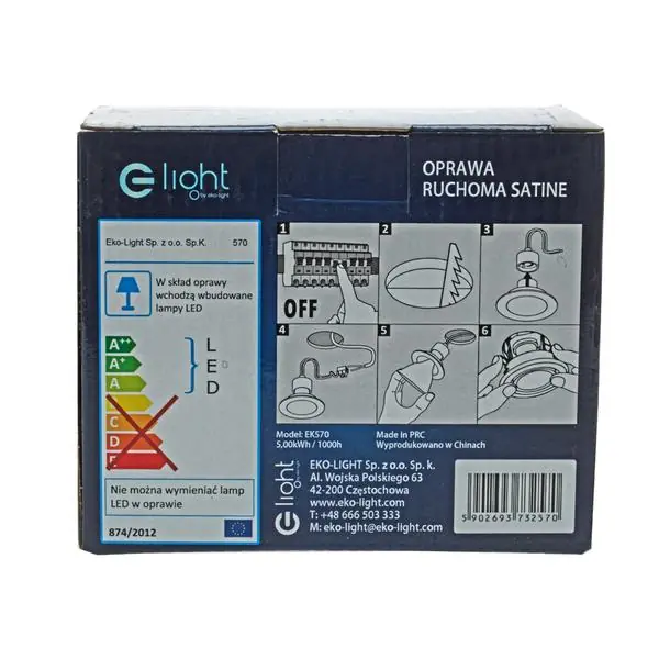 Milagro EKZ2570 КРЪГЛА GU10 1X5W LED САТЕН