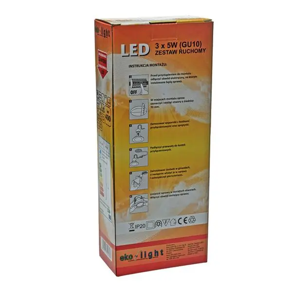 Milagro EKZ2697 КОМПЛЕКТ КВАДРАТНА МРЕЖА 3x5W GU10