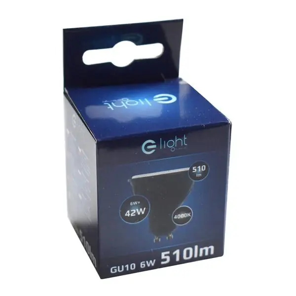 Milagro EKZA268 ЧЕРНА LED КРУШКА 6W GU10. ЦВЯТ: НЕУТРАЛЕН