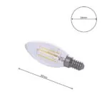 Milagro EKZF0964 4W LED крушка с нажежаема жичка  E14 4000K свещ