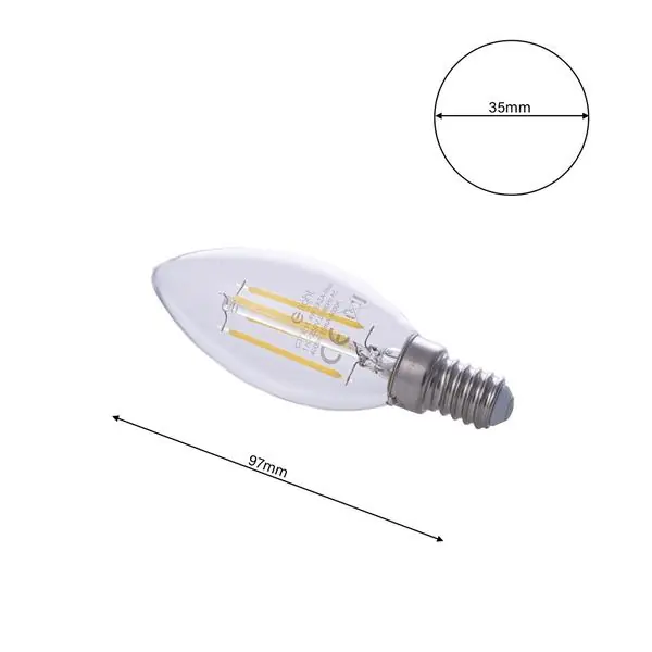Milagro EKZF0964 4W LED крушка с нажежаема жичка  E14 4000K свещ