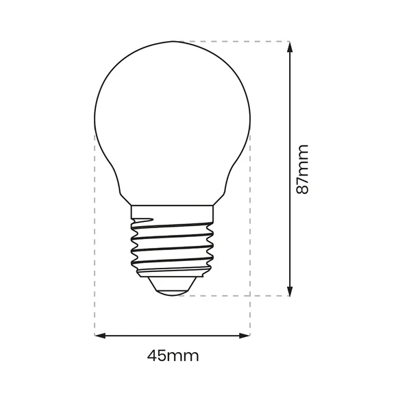 Milagro EKZF1067 LED крушка с нажежаема жичка 1.5W ST45 E27 2700K