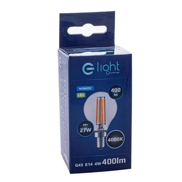 Milagro EKZF380 LED крушка с нажежаема жичка 4W G45 E14 4000K