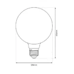 Milagro EKZF8016 LED крушка с нажежаема жичка 6W G125 E27 2700K кехлибар