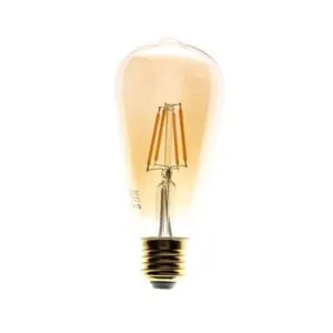 Milagro EKZF8017 LED крушка с нажежаема жичка 6W ST64 E27 2700K кехлибар
