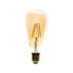 Milagro EKZF8017 LED крушка с нажежаема жичка 6W ST64 E27 2700K кехлибар