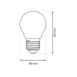 Milagro EKZF8963 LED крушка с нажежаема жичка 5W E27 G45 4000K
