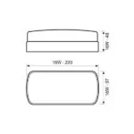 Vivalux VIV004147 Влагозащитена плафониера BALI/O LED 16W 4000K IP54