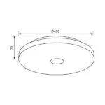 Vivalux VIV004423 Мултифункционална LED плафониера с дистанционно KATE LED 60W 3000-6400K