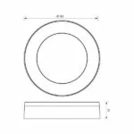 Vivalux VIV004748 LED плафониера DOLCE/R LED 15W черен 4000K IP65