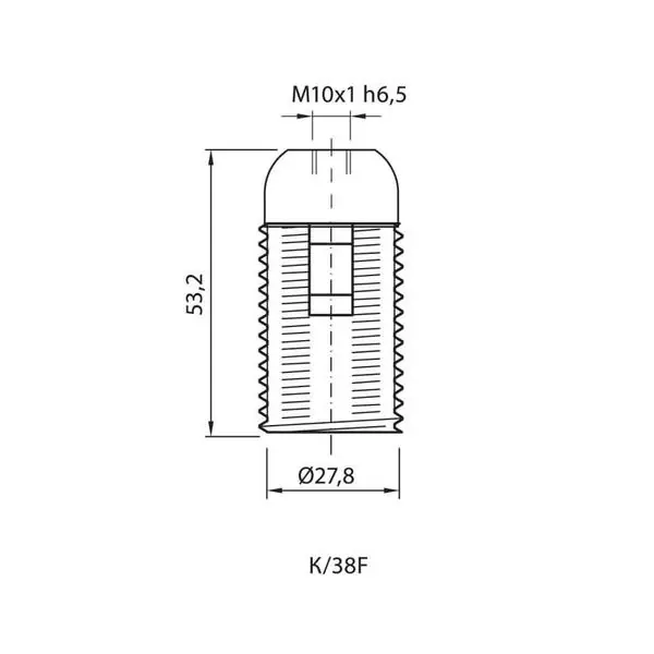 Vivalux VIV002705 Фасунга термопластична K/38/F/T210/B