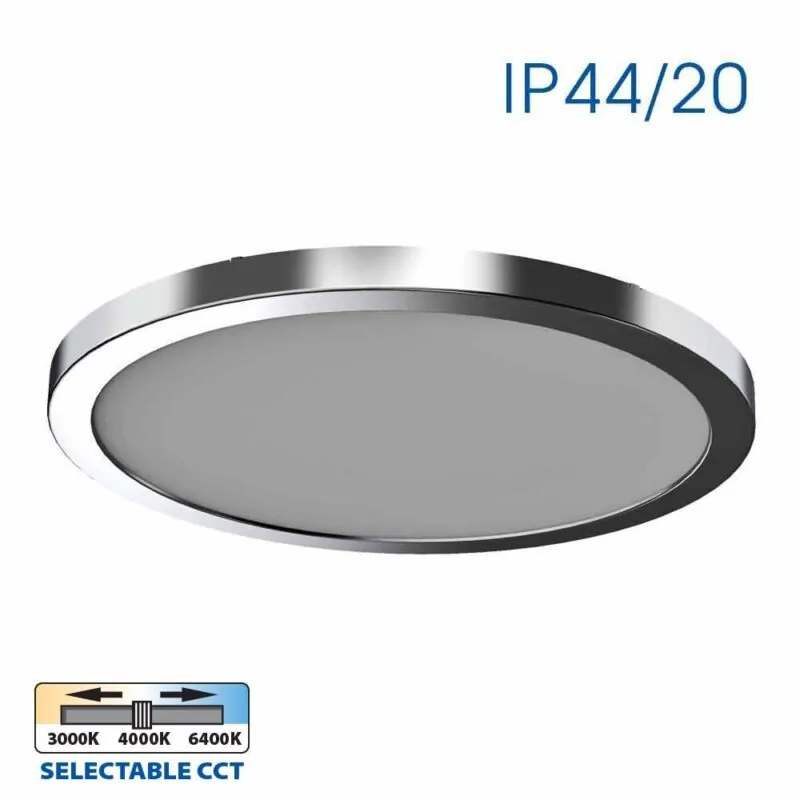 Vivalux VIV004814 LED плафониера NEBULA LED 12W-18W-24W хром CCT-switch 3000K-4000K-6000K