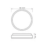 Vivalux VIV003686 LED плафониера ELLIS/R LED 18W бял 4000K IP54